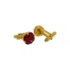 Vickisarge Men's The Red Stud Cufflink In Gold