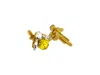 Vickisarge Men's Yellow / Orange The Yellow Bee Cufflinks In Gold