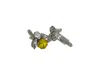 Vickisarge Men's Yellow / Orange The Yellow Bee Cufflinks In Platinum