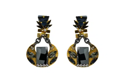Vickisarge Women's Black / Grey Lamplight Earrings - Clip