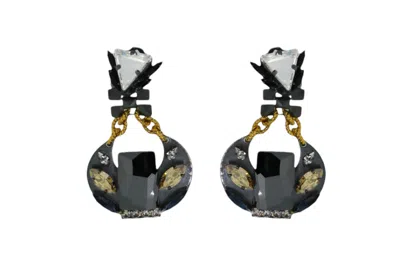 Vickisarge Women's Black / Grey Midnight Earrings