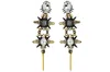 Vickisarge Women's Black / Grey / Neutrals Shining Knight Statement Earrings In Multi