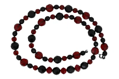 Vickisarge Women's Black / Red Vampire's Lair Jumbo Bead Necklace
