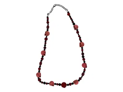 Vickisarge Women's Black / Red Vampire's Lair Skull & Blood Necklace