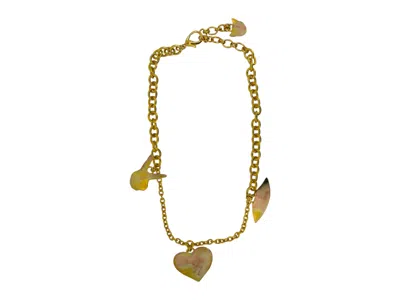 Vickisarge Women's Gold Big Heart Necklace