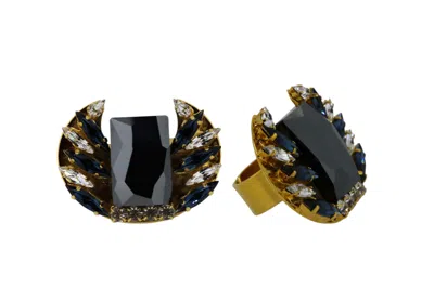 Vickisarge Women's Gold / Black / Grey Lamplight Ring