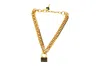 Vickisarge Women's Gold / Black The Tile Lock Necklace In Gold In Multi