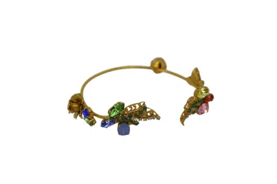 Vickisarge Women's Gold Bloom Torque Bracelet