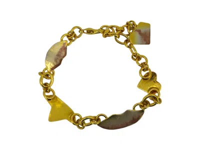 Vickisarge Women's Gold Charm Bracelet