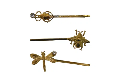 Vickisarge Women's Gold Elsa Bobby Pin Set
