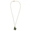 Vickisarge Women's Gold / Green Yuletide Green Big Bee Necklace In Multi