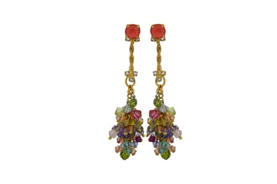Vickisarge Women's Gold Long Bloom Earrings