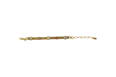 Vickisarge Women's Gold / Pink / Purple Glow Bracelet