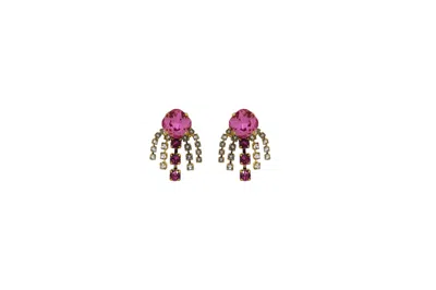 Vickisarge Women's Gold / Pink / Purple The Pink Sparkler In Gold