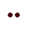 Vickisarge Women's Gold / Red Yuletide Red Large Stud Earrings