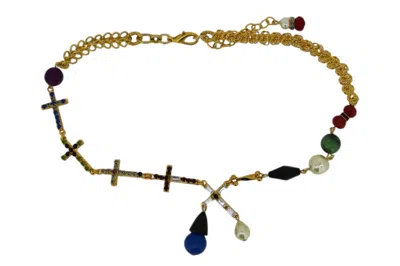 Vickisarge Women's Gold The Five Cross Necklace