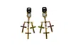 Vickisarge Women's Gold The Four Cross Earrings - Pierced In Gold
