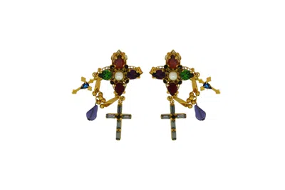Vickisarge Women's Gold The Small Garland Earrings - Clip