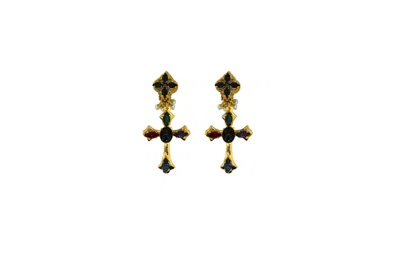 Vickisarge Women's Gold The Technicross Earrings - Pierced