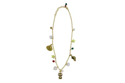 Vickisarge Women's Gold Yuletide Lit Shells Charm Necklace