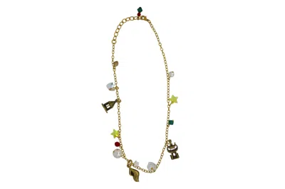 Vickisarge Women's Gold Yuletide Lit Up Pagoda Shell Charm Necklace