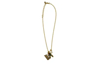 Vickisarge Women's Gold Yuletide Ride The Train Charm Necklace