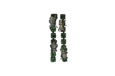 Vickisarge Women's Green / Black Antiqued Tree Climber Earrings