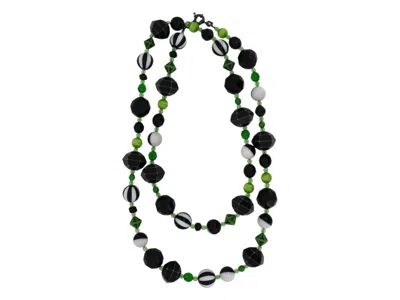 Vickisarge Women's Green / Black / White Delia's Jumbo Necklace