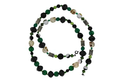 Vickisarge Women's Green / Black / White Delia's Long Dream Necklace