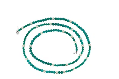Vickisarge Women's Green / White The Green Indore Rope Necklace