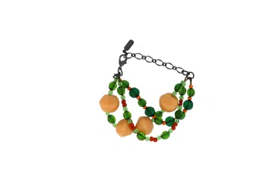 Vickisarge Women's Green / Yellow / Orange Pumpkin Parade Self-weaving Multi-strand Bracelet