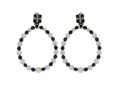 Vickisarge Women's Grey / White The Grey & White Hoops - Clip In Multi