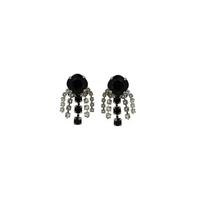 Vickisarge Women's Neutrals / Black / Silver The Black Sparkler In Platinum