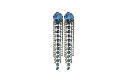 Vickisarge Women's Neutrals / Blue / Silver The Blue Shooting Stars In Platinum