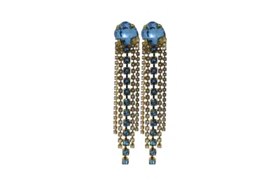 Vickisarge Women's Neutrals / Gold / Blue The Blue Shooting Stars In Gold