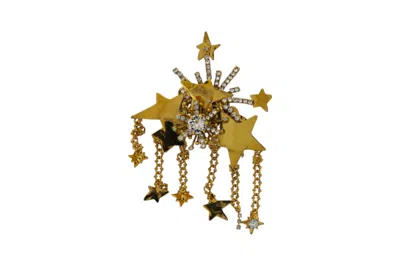 Vickisarge Women's Neutrals / Gold Gloriana Brooch
