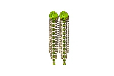 Vickisarge Women's Neutrals / Gold / Green The Green Shooting Stars In Gold