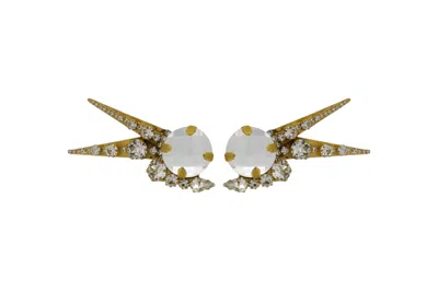 Vickisarge Women's Neutrals / Gold Nimbus Earrings - Clip