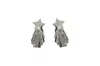 Vickisarge Women's Neutrals / Silver Glimmer Earrings - Clip In Silver