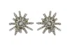 Vickisarge Women's Neutrals / Silver Starburst Earrings - Clip In Silver