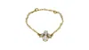 Vickisarge Women's Neutrals The Clear Bee Bracelet In Gold