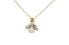 Vickisarge Women's Neutrals The Clear Bee Necklace In Gold - Short