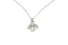 Vickisarge Women's Neutrals The Clear Bee Necklace In Platinum - Long