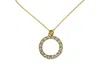 Vickisarge Women's Neutrals The Clear Hoop Necklace In Gold - Long In Yellow