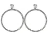Vickisarge Women's Neutrals The Large Clear Hoop Earrings In Platinum - Clip