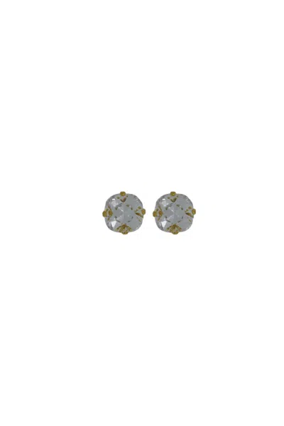Vickisarge Women's Neutrals The Little Clear Stud In Gold