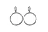 Vickisarge Women's Neutrals The Medium Clear Hoop Earrings In Platinum - Pierced