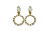 Vickisarge Women's Neutrals The Small Clear Hoop Earrings In Gold - Pierced