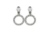 Vickisarge Women's Neutrals The Small Clear Hoop Earrings In Platinum - Pierced