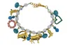 Vickisarge Women's Pink / Purple / Blue Texas Charm Bracelet